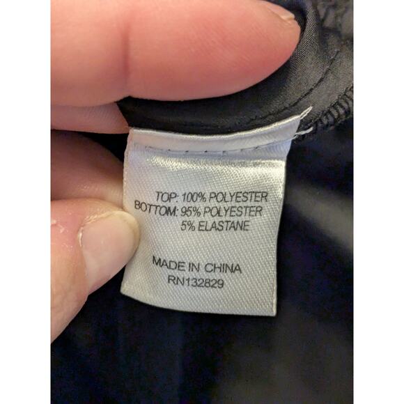 L'Academie Womens Plunge VNeck Long Sleeve Snap Bodysuit Blouse Top Black Small - Picture 5 of 9